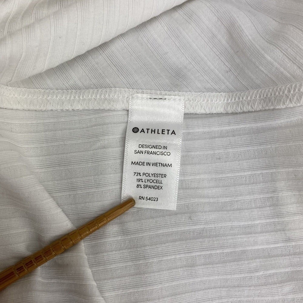 Athleta Women's Solid White Polyester Blend Long … - image 3